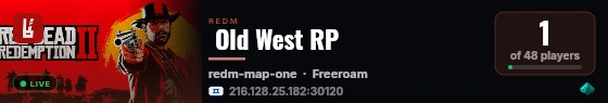  Old West RP live status badge