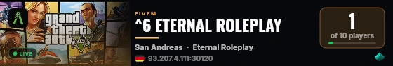 ^6 ETERNAL ROLEPLAY live status badge