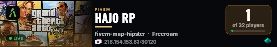 HAJO RP live status badge