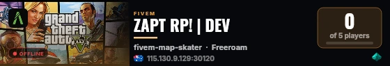 ZAPT RP! | DEV live status badge