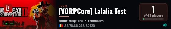 [VORPCore] Lalalix Test live status badge