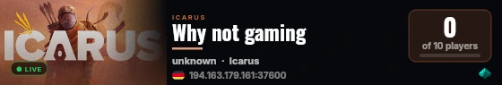 Why not gaming live status badge