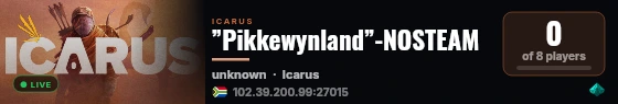 ”Pikkewynland”-NOSTEAM live status badge