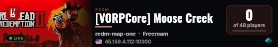 [VORPCore] Moose Creek live status badge