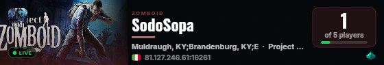 SodoSopa live status badge