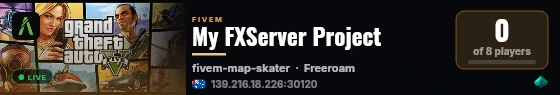 My FXServer Project live status badge