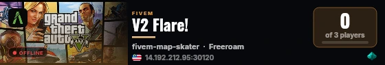 V2 Flare! live status badge