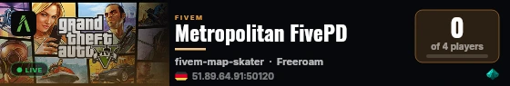 Metropolitan FivePD live status badge