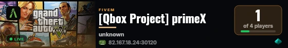 [Qbox Project] primeX live status badge