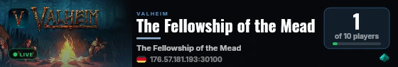 The Fellowship of the Mead live status badge