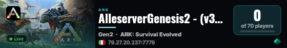AlleserverGenesis2 - (v361.7) live status badge