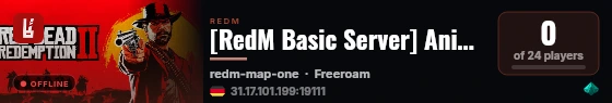 [RedM Basic Server] Aniello Server live status badge