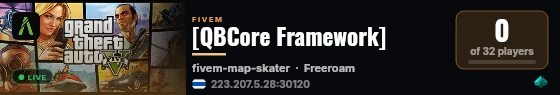 [QBCore Framework] live status badge
