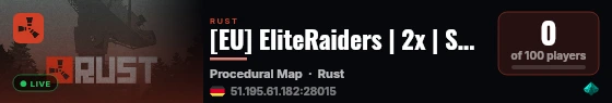 [EU] EliteRaiders | 2x | Solo/Duo/Trio | Wipe 17/09 live status badge