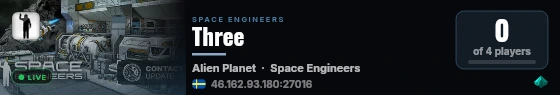 Three live status badge