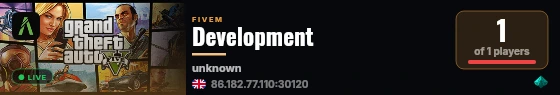 Development live status badge
