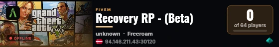 Recovery RP - (Beta) live status badge