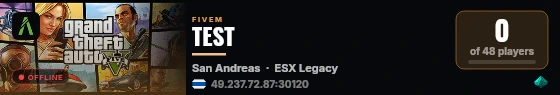 TEST live status badge