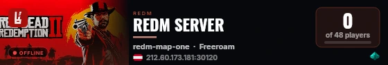 REDM SERVER live status badge