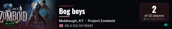 Bog boys live status badge