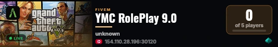 YMC RolePlay 9.0 live status badge