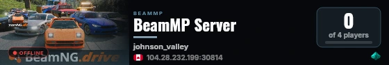 BeamMP Server live status badge