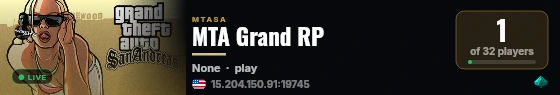 MTA Grand RP live status badge