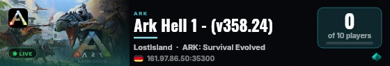 Ark Hell 1 - (v358.24) live status badge