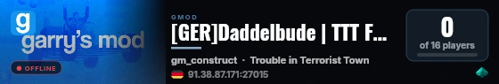 [GER]Daddelbude | TTT Fun Server live status badge