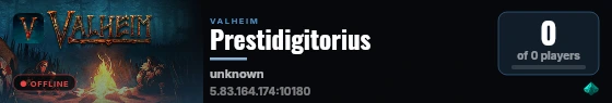 Prestidigitorius live status badge