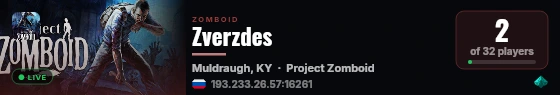 Zverzdes live status badge