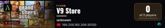 V9 Store live status badge