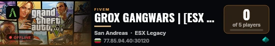 GROX GANGWARS | [ESX Legacy] live status badge