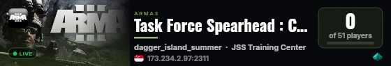 Task Force Spearhead : CQB live status badge