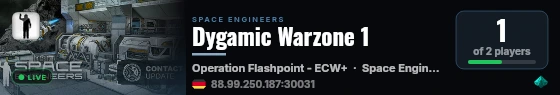 Dygamic Warzone 1 live status badge