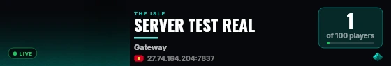 SERVER TEST REAL live status badge
