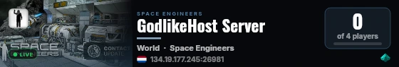 GodlikeHost Server live status badge