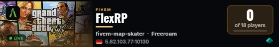 FlexRP live status badge