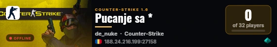 Pucanje sa * live status badge