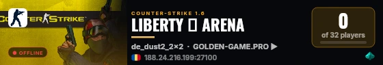 LIBERTY 亗 ARENA live status badge