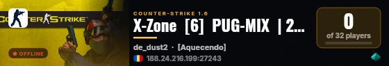 X-Zone  [6]  PUG-MIX  | 24H ON @X-Zone live status badge
