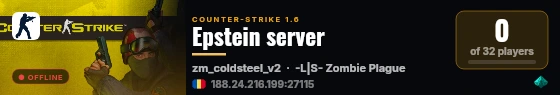 Epstein server live status badge