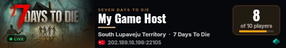 My Game Host live status badge