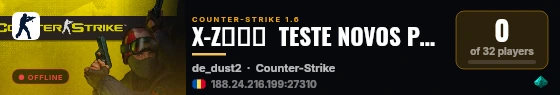X-Zᴏɴᴇ  TESTE NOVOS PLUGINS live status badge