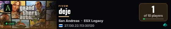 deje live status badge