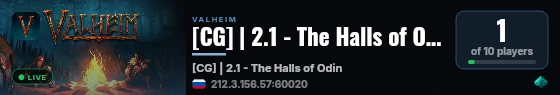 [CG] | 2.1 - The Halls of Odin live status badge