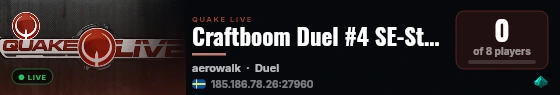 Craftboom Duel #4 SE-Stockholm - Ranked live status badge