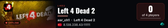 Left 4 Dead 2 live status badge