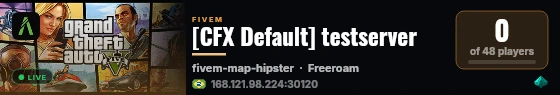 [CFX Default] testserver live status badge