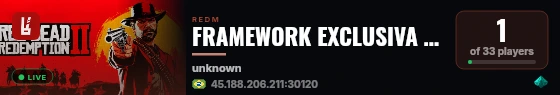 FRAMEWORK EXCLUSIVA REDM - EVOLUTIONCORE - ACESSE: https://discord.evolutionfivem.com live status badge